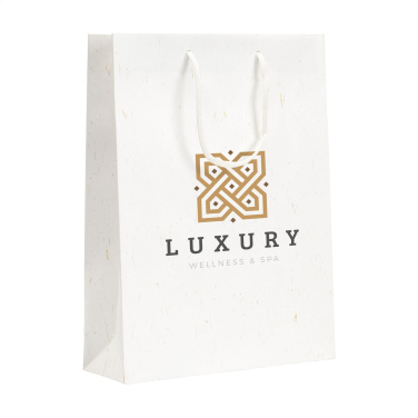 Logotrade business gift image of: Leaf It Bag recycled with straw fibres (180 g/m²) L